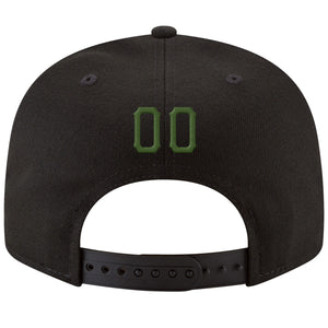 Custom Black Green-Gold Stitched Adjustable Snapback Hat