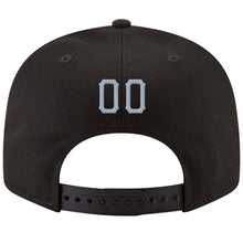 Charger l&#39;image dans la galerie, Custom Black Light Gray-White Stitched Adjustable Snapback Hat
