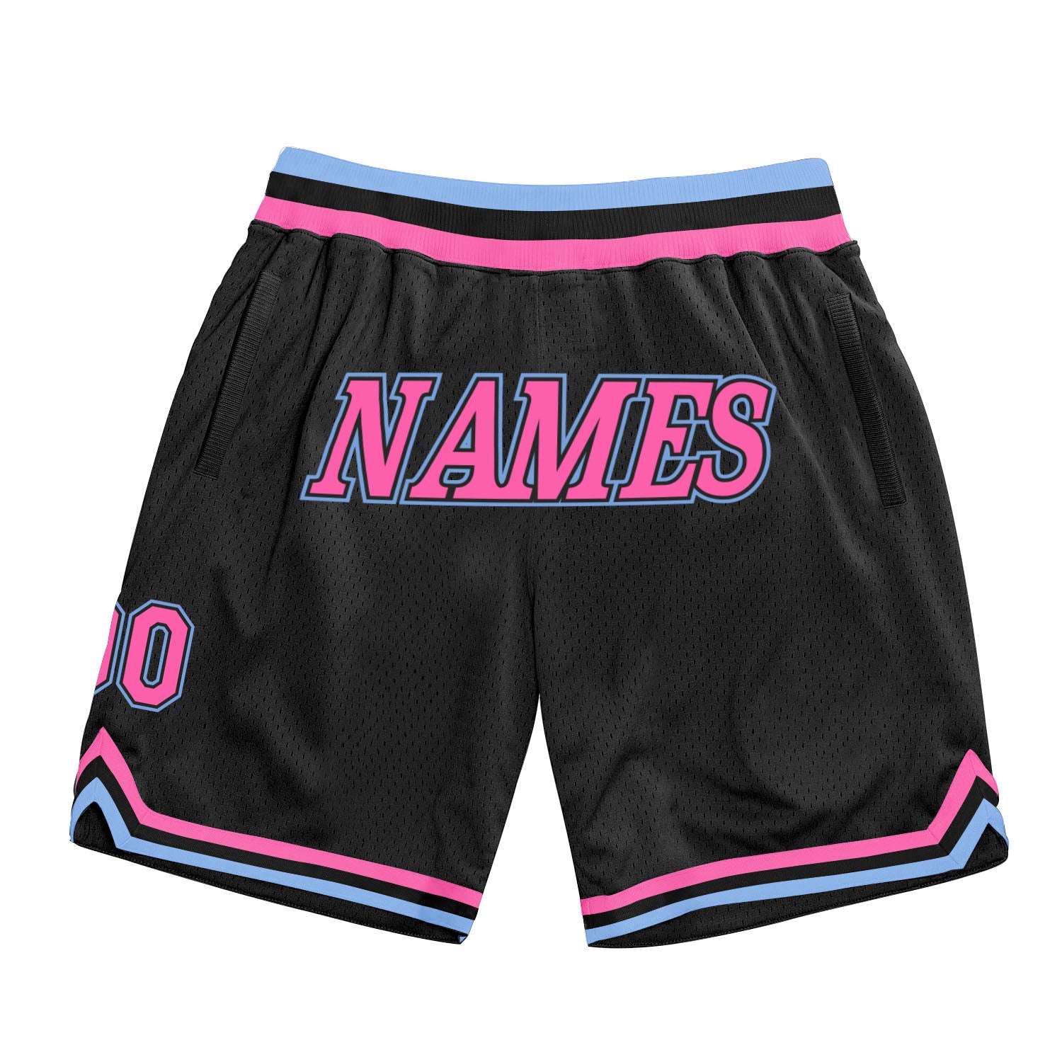 Sale Build Pink Basketball Authentic Light Blue Throwback Jersey Black –  CustomJerseysPro