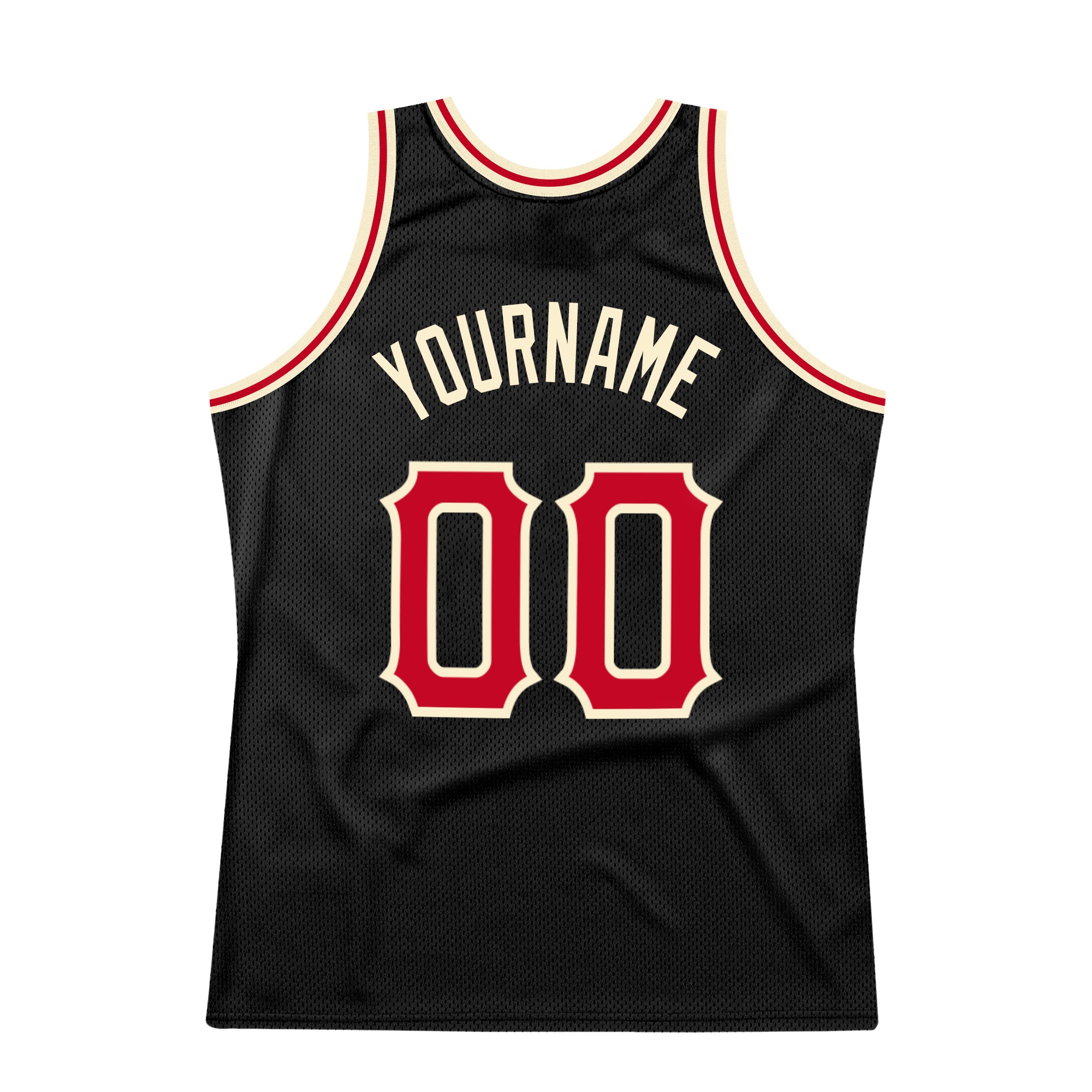 Cheap Custom Gray Red-Cream Authentic Throwback Basketball Jersey