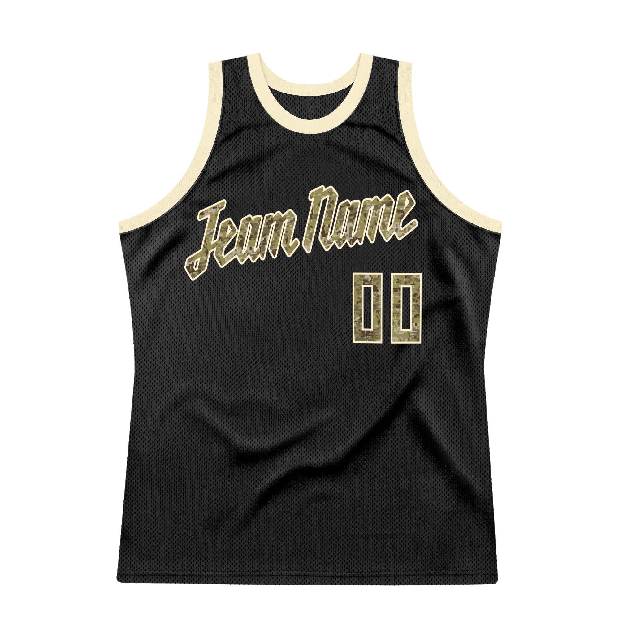 Battle Box Gold Black Camo Basketball Jersey