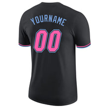 Charger l&#39;image dans la galerie, Custom Black Pink-Light Blue Performance T-Shirt
