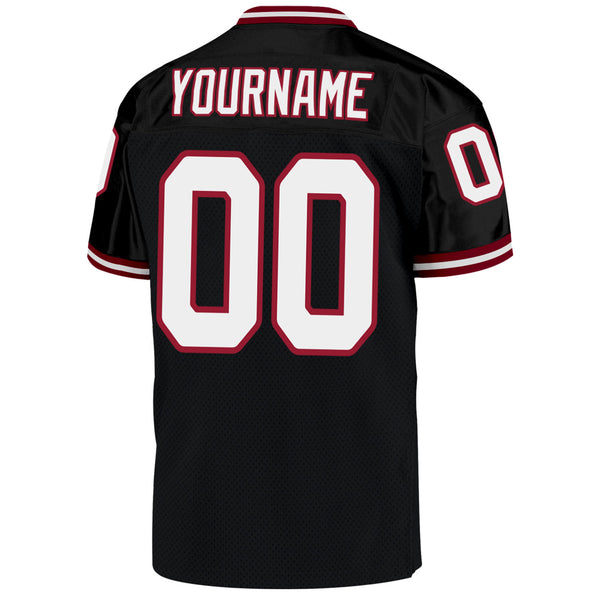 Cheap Custom Black White-Red Mesh Authentic Football Jersey Free Shipping –  CustomJerseysPro