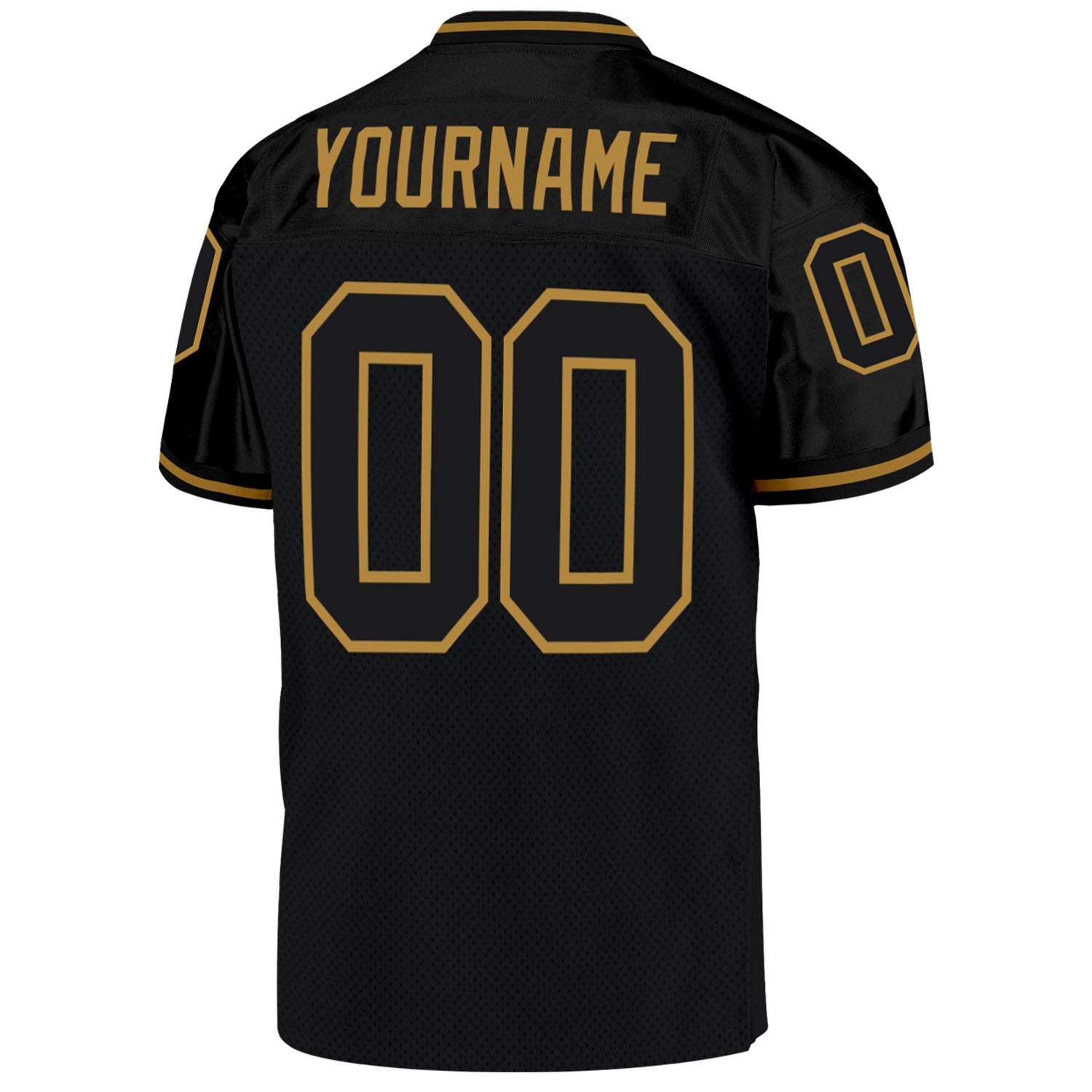 Custom Old Gold White-Black Mesh Authentic Football Jersey Football  Authentic Mesh – CustomJerseysPro