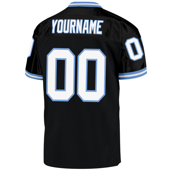 Cheap Custom Black White-Light Blue Mesh Authentic Throwback