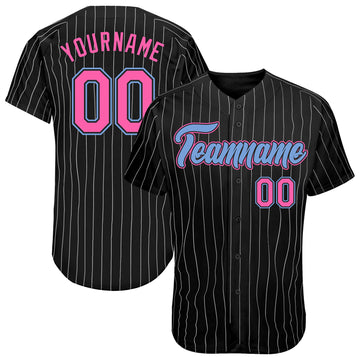 AKA Pink Pinstripe Baseball Jersey - L