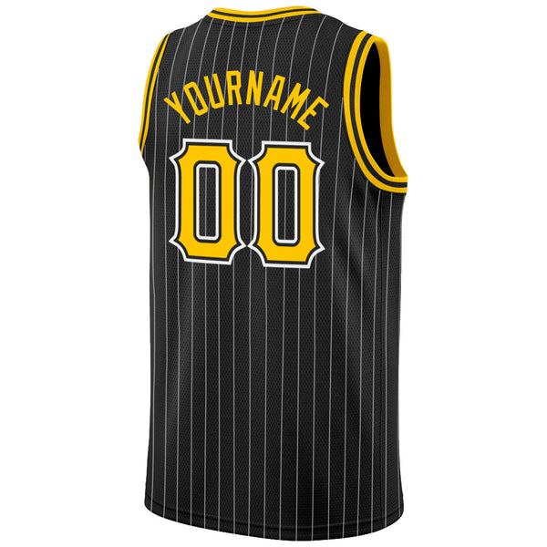 Cheap Custom Gray Black-Gold Authentic Throwback Basketball Jersey Free  Shipping – CustomJerseysPro