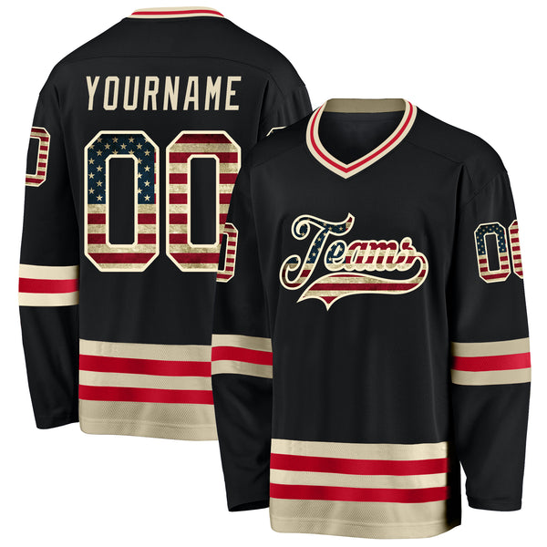 Cheap Custom Old Gold Black-Cream Hockey Jersey Free Shipping –  CustomJerseysPro