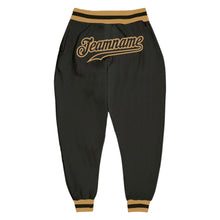 Load image into Gallery viewer, Custom Black Black-Old Gold Sports Pants
