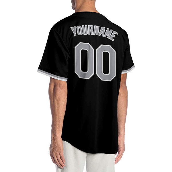 Cheap Custom White Black-Gray Authentic Baseball Jersey Free Shipping –  CustomJerseysPro