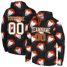 Загрузить изображение в средство просмотра галереи, Custom Stitched Black White-Orange 3D Pattern Design Clown Sports Pullover Sweatshirt Hoodie
