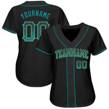 Charger l&#39;image dans la galerie, Custom Black Teal-Old Gold Authentic Drift Fashion Baseball Jersey
