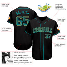 Charger l&#39;image dans la galerie, Custom Black Teal-Old Gold Authentic Drift Fashion Baseball Jersey
