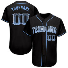 Charger l&#39;image dans la galerie, Custom Black Light Blue-White Authentic Drift Fashion Baseball Jersey
