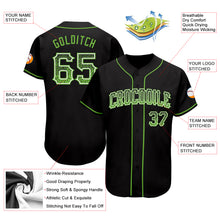 Load image into Gallery viewer, Custom Black Neon Green-White Authentic Drift Fashion Baseball Jersey
