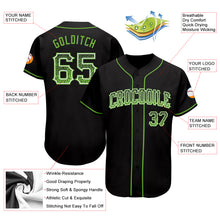 Charger l&#39;image dans la galerie, Custom Black Neon Green-White Authentic Drift Fashion Baseball Jersey
