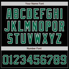 Load image into Gallery viewer, Custom Black Kelly Green-White Authentic Baseball Jersey
