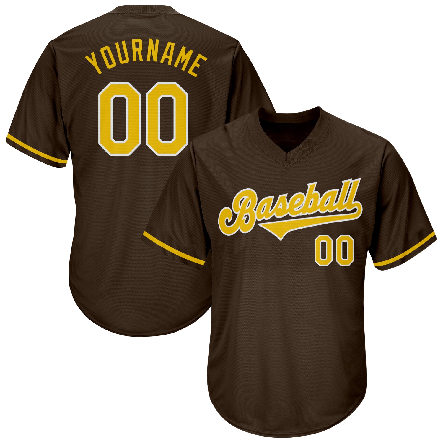 Sale Build White Baseball Authentic Brown Jersey Gold