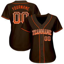 Charger l&#39;image dans la galerie, Custom Brown Orange-White Authentic Drift Fashion Baseball Jersey
