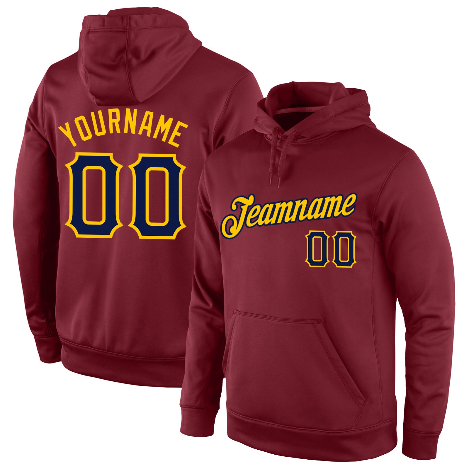 Burgundy and gold store hoodie