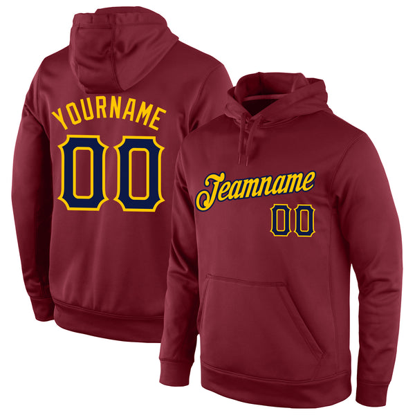 Burgundy and gold outlet hoodie