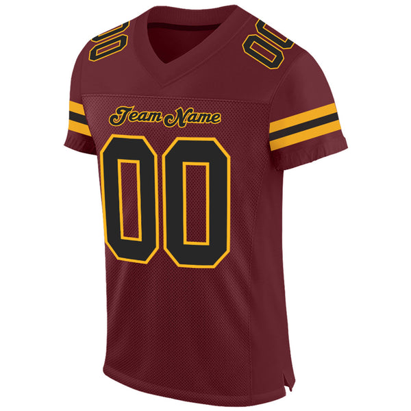 Cheap Custom Old Gold Red Mesh Authentic Football Jersey Free Shipping –  CustomJerseysPro