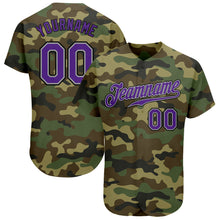 Laden Sie das Bild in den Galerie-Viewer, Custom Camo Purple-Black Authentic Salute To Service Baseball Jersey
