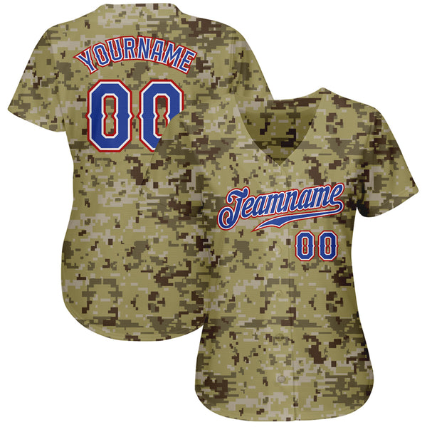 Cheap Custom Camo Royal-Red Authentic Baseball Jersey Free Shipping –  CustomJerseysPro