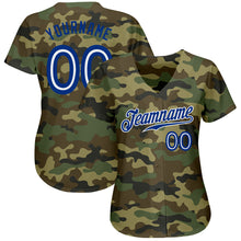 Laden Sie das Bild in den Galerie-Viewer, Custom Camo Royal-White Authentic Salute To Service Baseball Jersey
