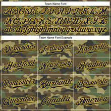 Laden Sie das Bild in den Galerie-Viewer, Custom Camo Navy-Gold Authentic Salute To Service Baseball Jersey
