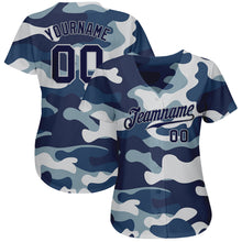 Laden Sie das Bild in den Galerie-Viewer, Custom Camo Navy-Gray Authentic Salute To Service Baseball Jersey
