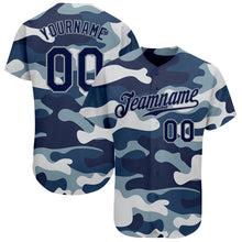 Загрузить изображение в средство просмотра галереи, Custom Camo Navy-Gray Authentic Salute To Service Baseball Jersey
