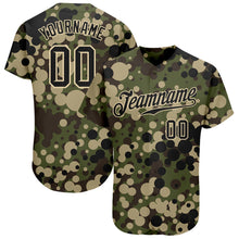 Загрузить изображение в средство просмотра галереи, Custom Camo Black-Cream Authentic Salute To Service Baseball Jersey
