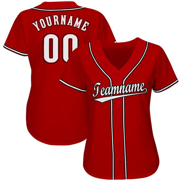 Men's Cincinnati Reds White Home Authentic Custom Jersey