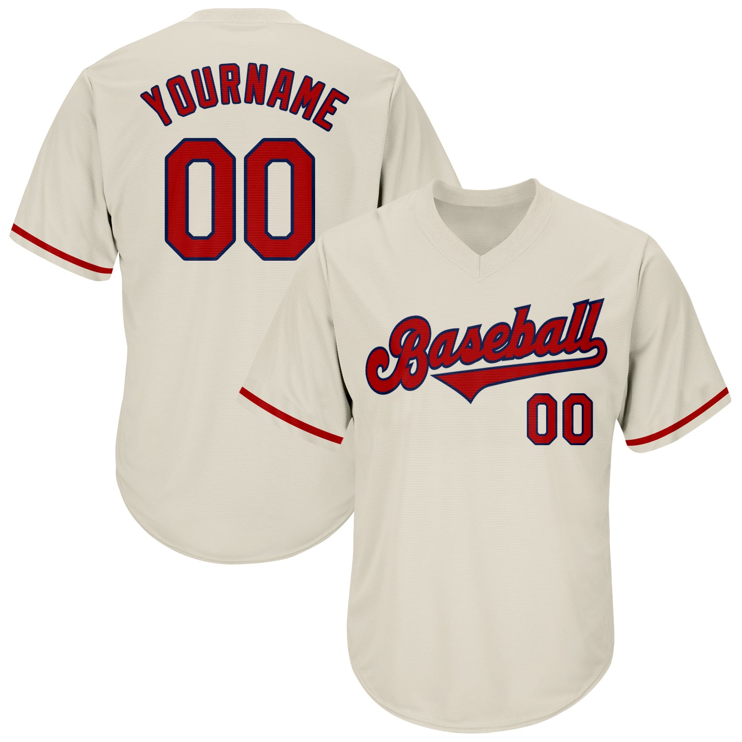 Sale Build Navy Baseball Authentic Cream Throwback Shirt Red –  CustomJerseysPro