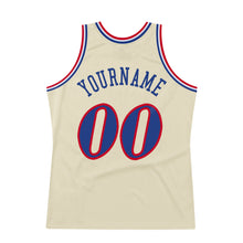 Charger l&#39;image dans la galerie, Custom Cream Royal-Red Authentic Throwback Basketball Jersey
