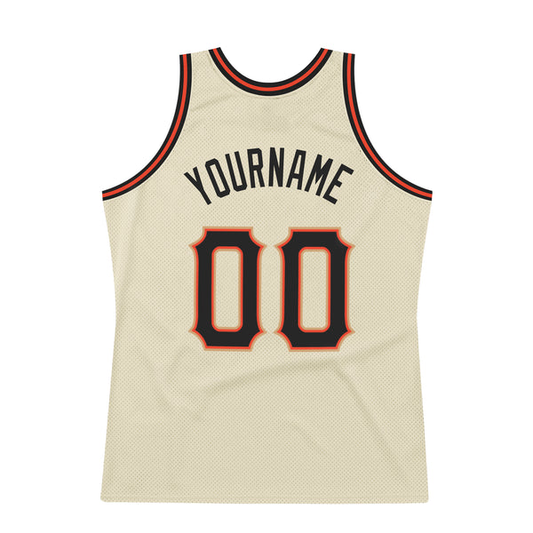 Sale Build Orange Basketball Authentic Black Throwback Jersey White –  CustomJerseysPro