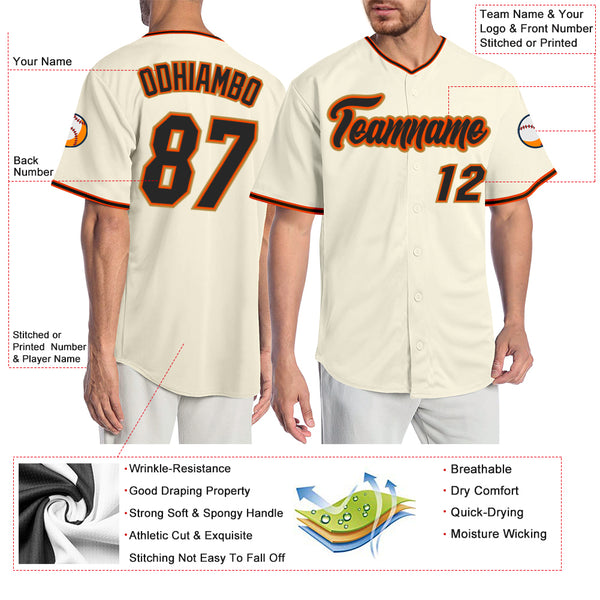 Cheap Custom Orange Purple-Black Authentic Baseball Jersey Free Shipping –  CustomJerseysPro