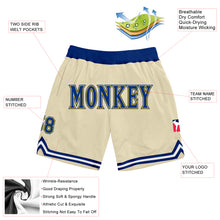 Загрузить изображение в средство просмотра галереи, Custom Cream Royal-Gold Authentic Throwback Basketball Shorts
