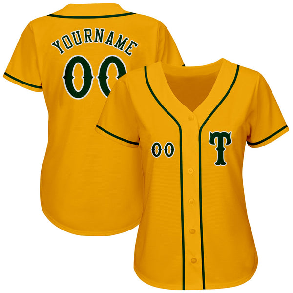 Sale Build White Baseball Authentic Gold Jersey Green