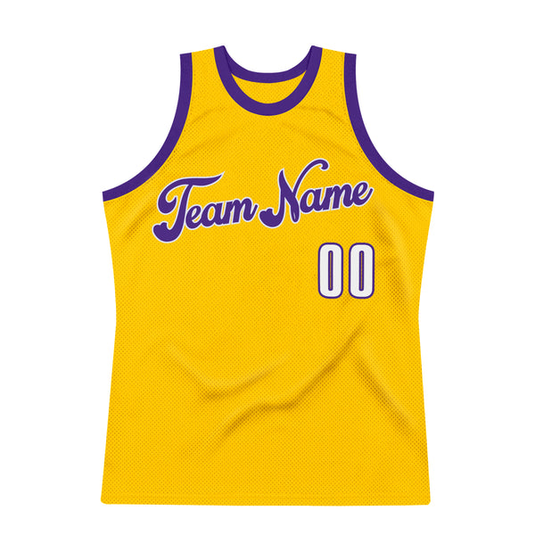 Sale Build Gold Basketball Authentic White Throwback Jersey Purple –  CustomJerseysPro