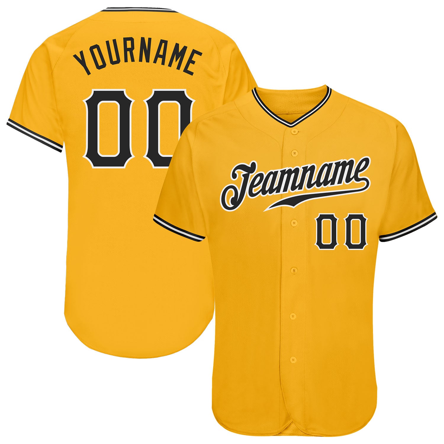 Sale Build White Baseball Authentic Black Jersey Gold – CustomJerseysPro