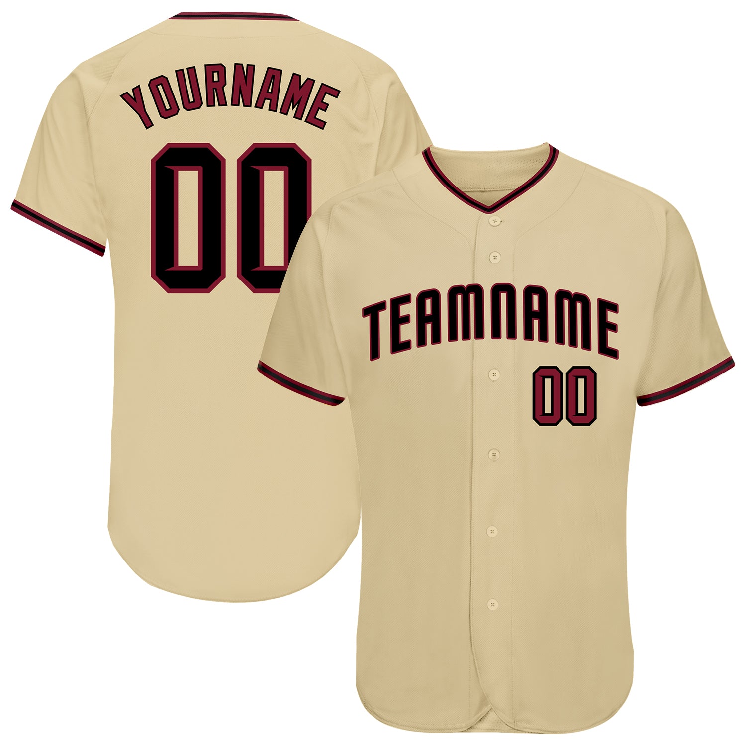 Custom Crimson White-Gold Authentic Baseball Jersey Discount