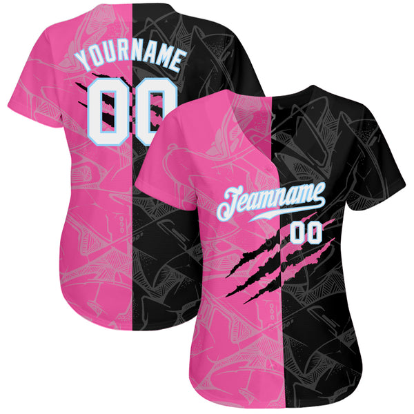 Cheap Custom Graffiti Pattern Purple-Pink 3D Creative Geometric Figures And  Dots Authentic Baseball Jersey Free Shipping – CustomJerseysPro