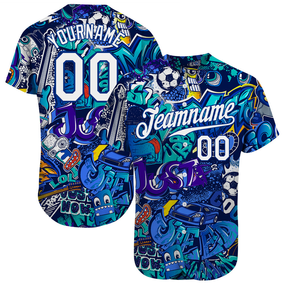 Cheap Custom Graffiti Pattern-Black Light Blue Authentic Baseball Jersey  Free Shipping – CustomJerseysPro