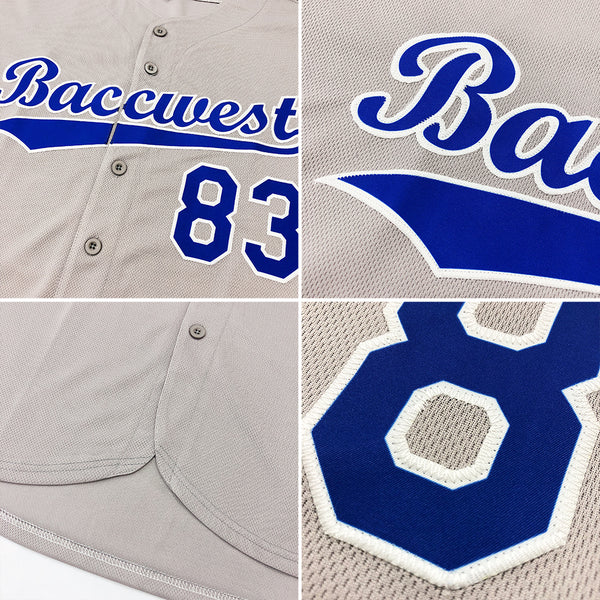 Sale Build Gray Baseball Authentic White Navy Strip Jersey Navy –  CustomJerseysPro