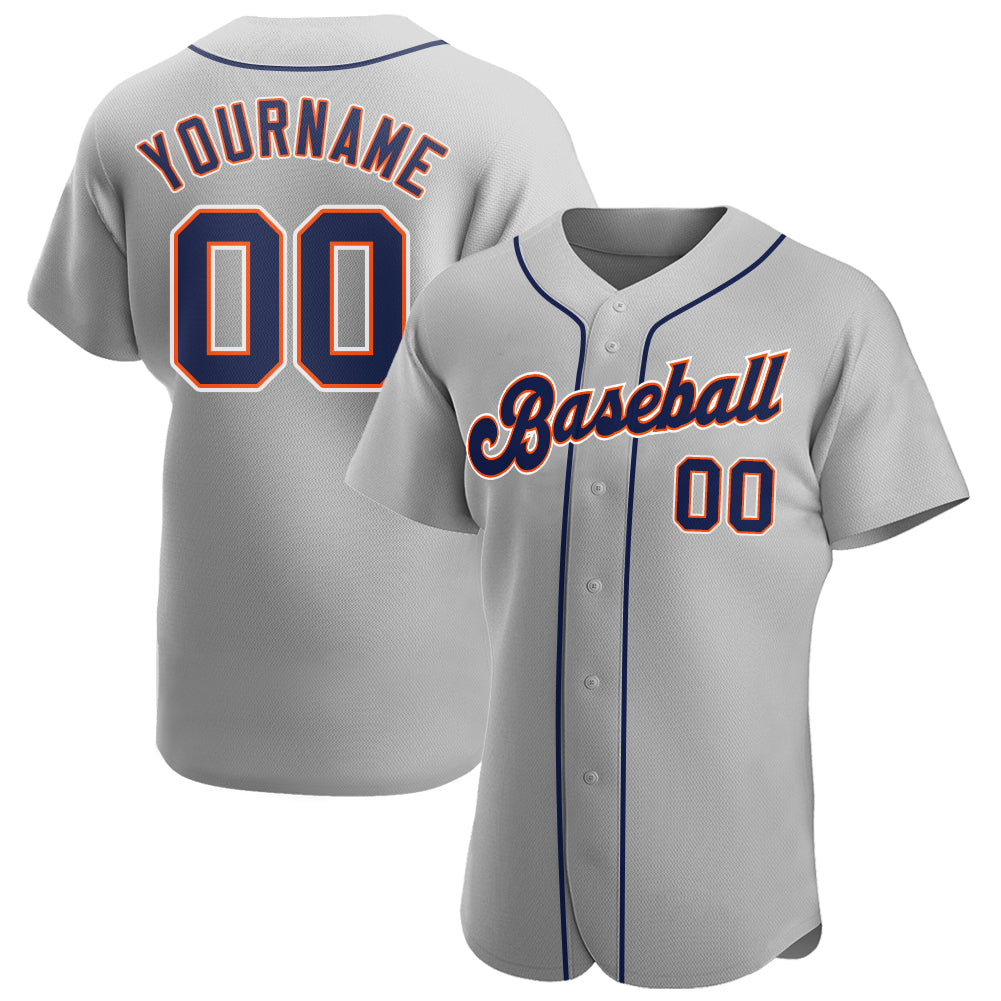 Sale Build White Baseball Authentic Orange Jersey Navy – CustomJerseysPro