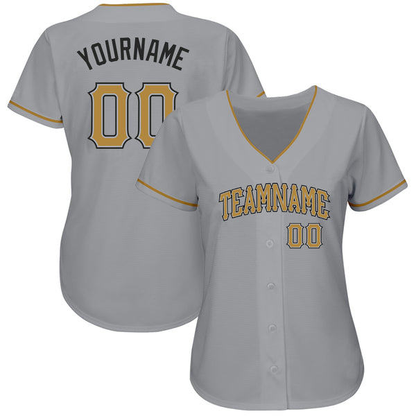 Cheap Custom Black Black-Gold Authentic Baseball Jersey Free