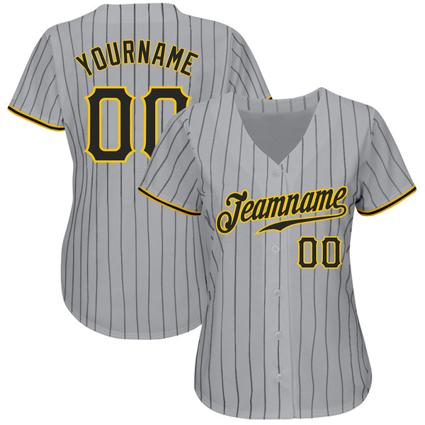 Cheap Custom White Black-Gold Authentic Baseball Jersey Free