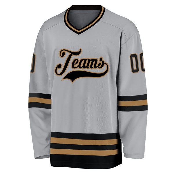 Cheap Custom Black Red-Gold Hockey Jersey Free Shipping – CustomJerseysPro